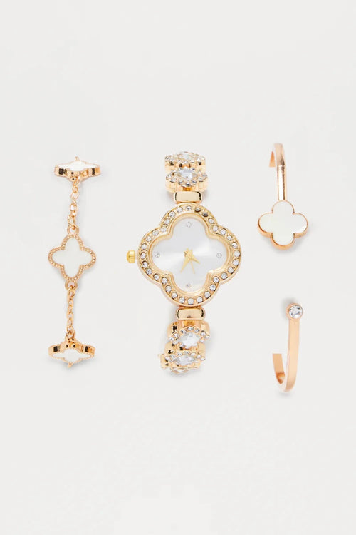 3 - Piece Watch & Bracelet Set - Honto Fashion