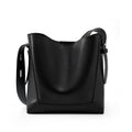 Leather Commuter Bucket Bag