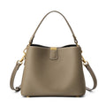 Leather Bucket Crossbody Bag