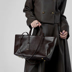 Soft Leather Tote Shoulder Bag