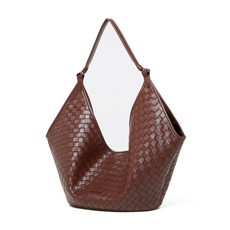 Woven Leather Shoulder Bag