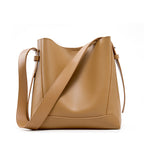 Leather Commuter Bucket Bag