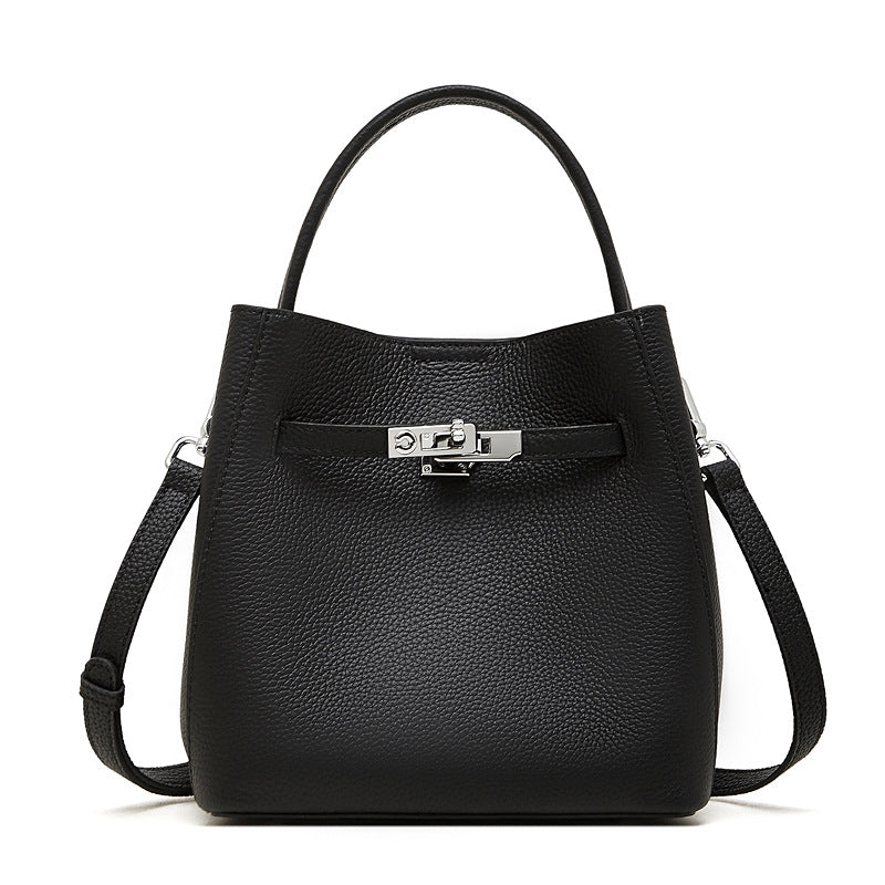 Leather Bucket Shoulder Bag