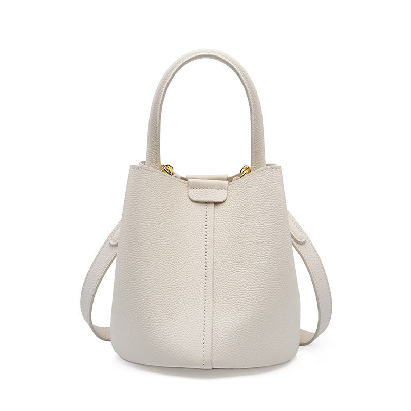Soft Leather Bucket Handbag