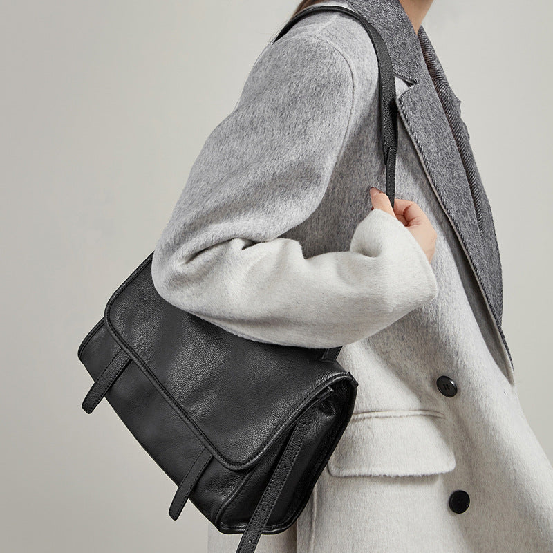 Large Leather Shoulder Handbag