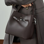 Leather Bucket Shoulder Bag
