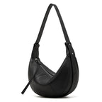 Leather Croissant Shoulder Bag