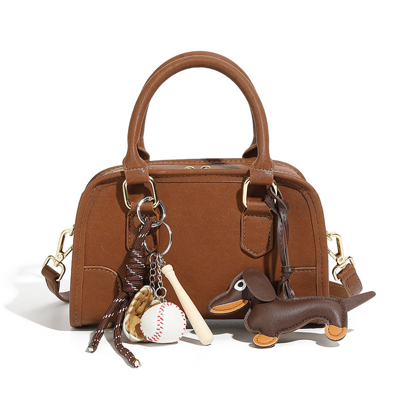 Small Leather Boston Bag