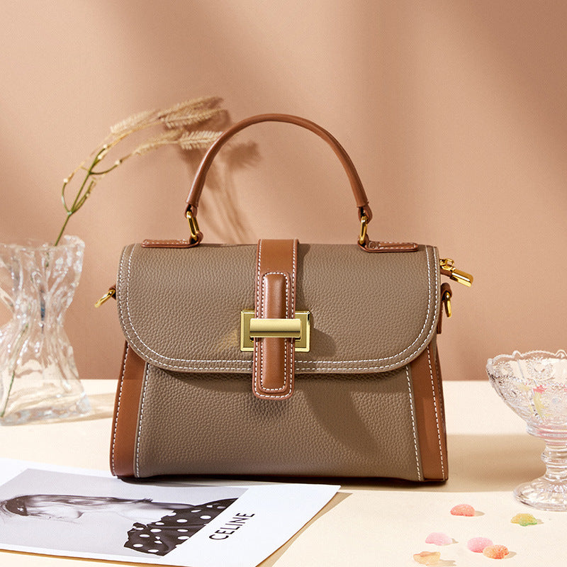 Leather Top Handle Bag