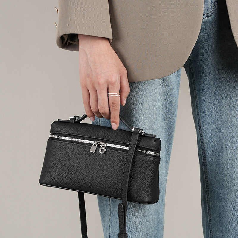 Leather Box Crossbody Bag