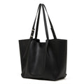 Leather Tote Bag with Pouch