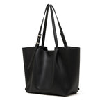 Leather Tote Bag with Pouch