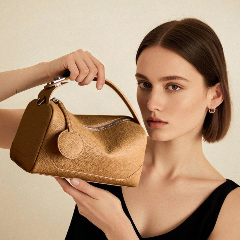 Pebbled Leather Crossbody Bag
