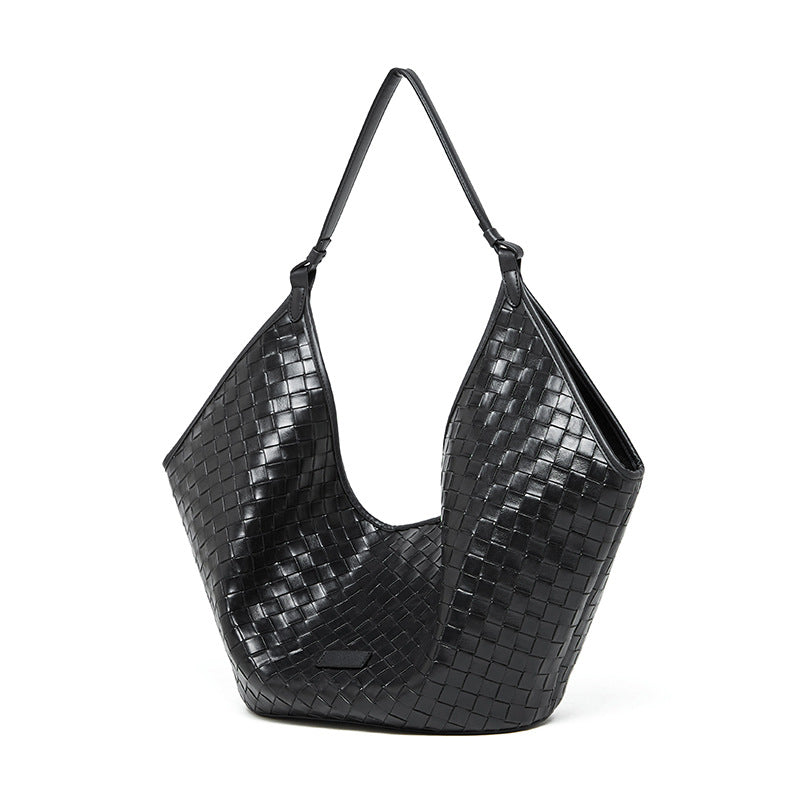 Woven Leather Shoulder Bag