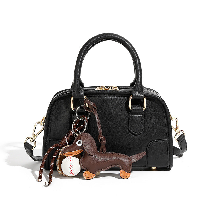 Small Leather Boston Bag