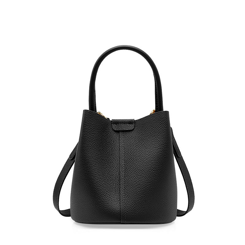 Soft Leather Bucket Handbag