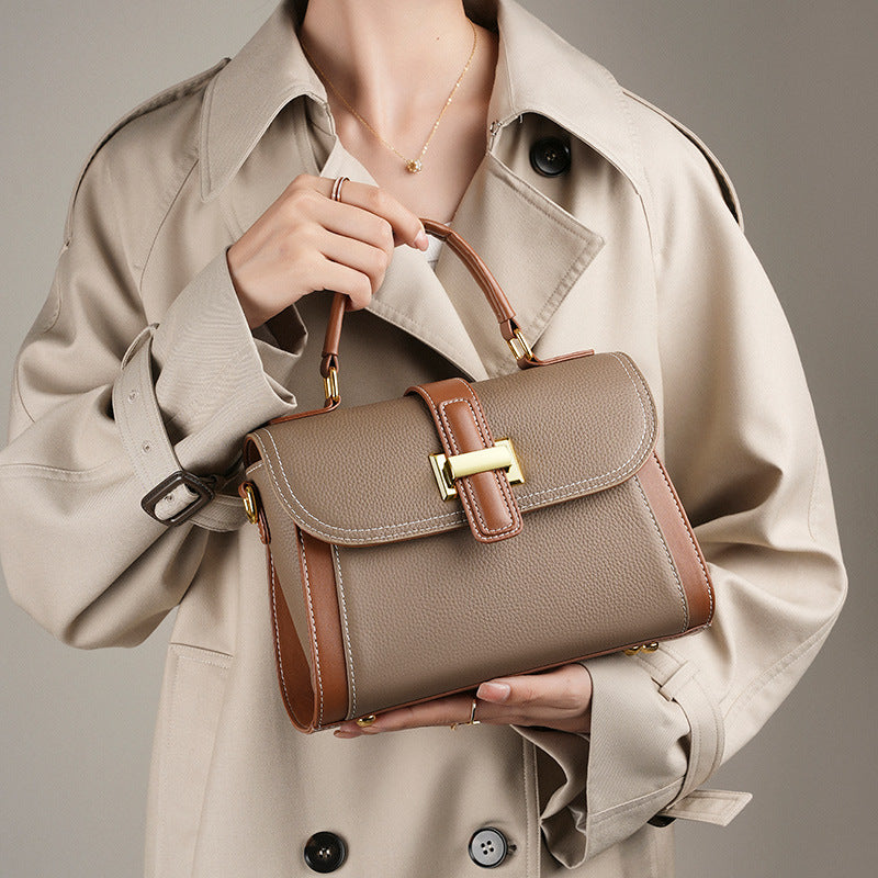 Leather Top Handle Bag