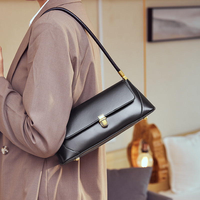 French Leather Baguette Bag
