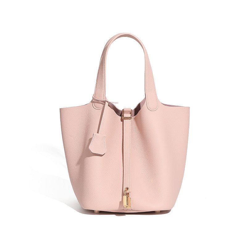 Leather Basket Handbag