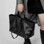 Soft Leather Tote Shoulder Bag