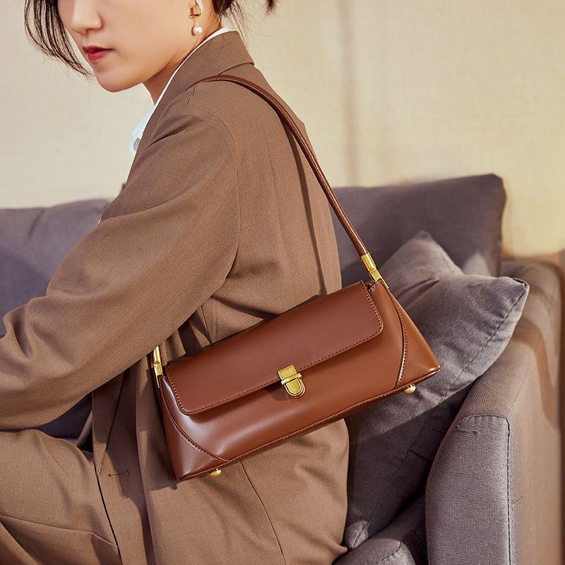 French Leather Baguette Bag