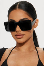 Block Frame Square Sunglasses - Honto Fashion