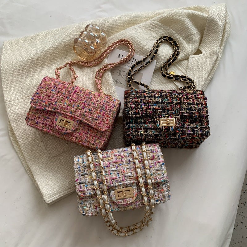 Classic Tweed Crossbody Bag - Honto Fashion