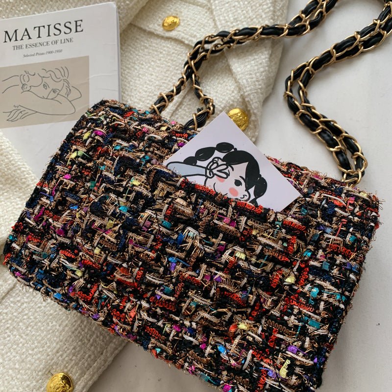 Classic Tweed Crossbody Bag - Honto Fashion