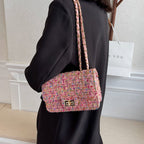 Classic Tweed Crossbody Bag - Honto Fashion