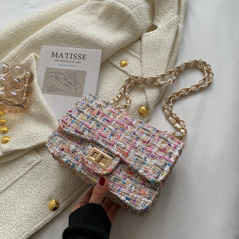 Classic Tweed Crossbody Bag - Honto Fashion