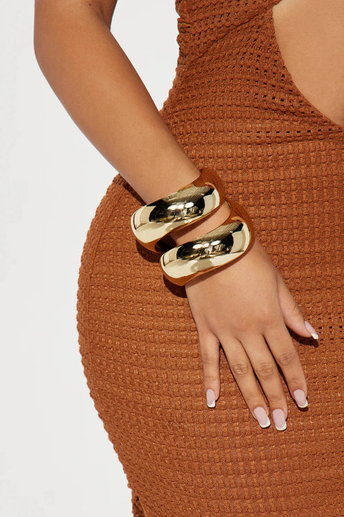 Cove Island 2 Piece Bracelet Set - Gold - Honto Fashion