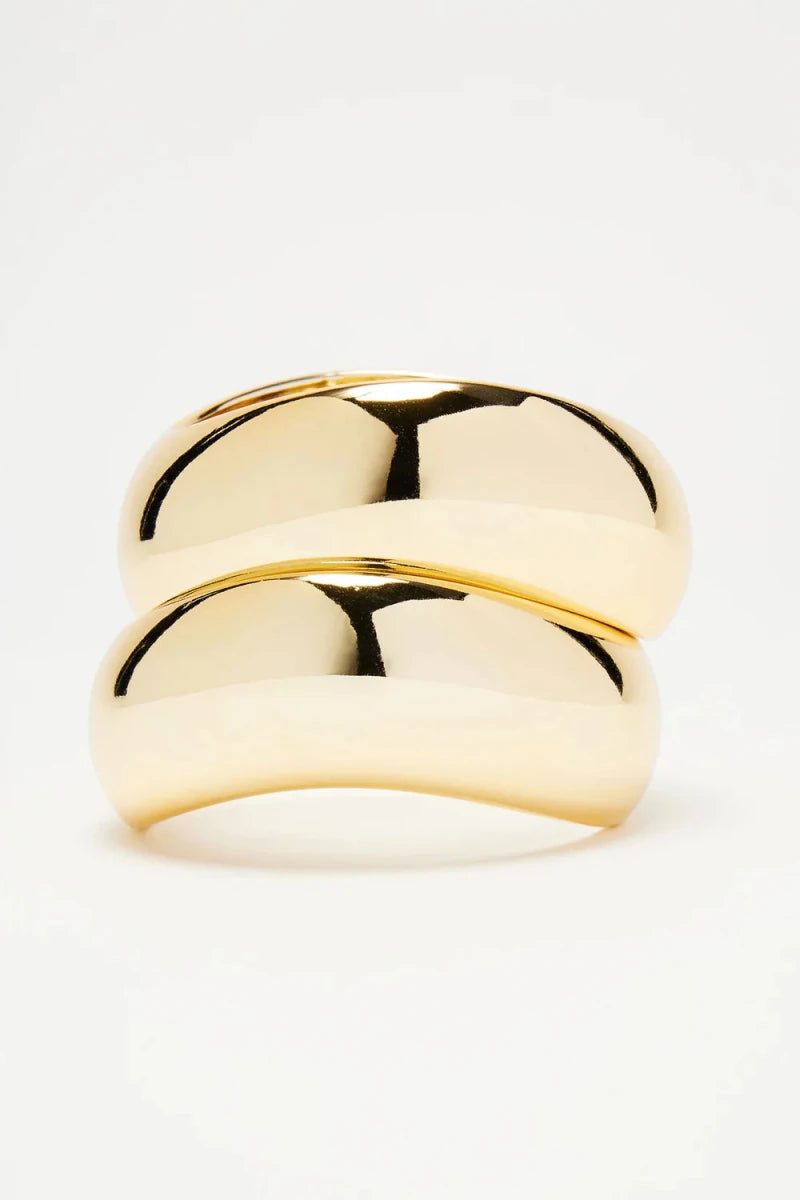Cove Island 2 Piece Bracelet Set - Gold - Honto Fashion