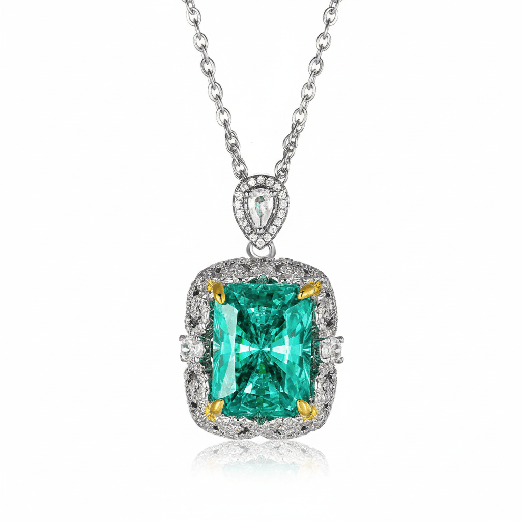Emerald Pendant Necklace - Honto Fashion
