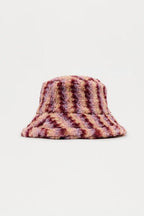 Faux Fur Leopard Print Bucket Hat - Honto Fashion