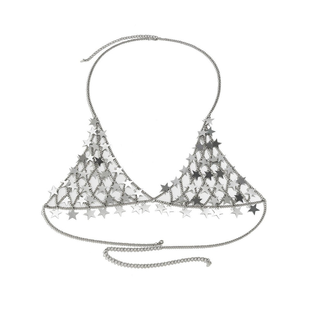 Gold Coin Disc Bra Body Chain - Honto Fashion