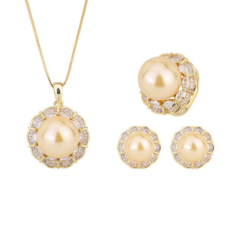 Golden Solstice Pearl Suite - Honto Fashion