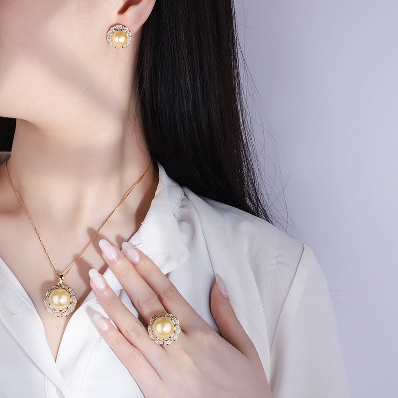 Golden Solstice Pearl Suite - Honto Fashion