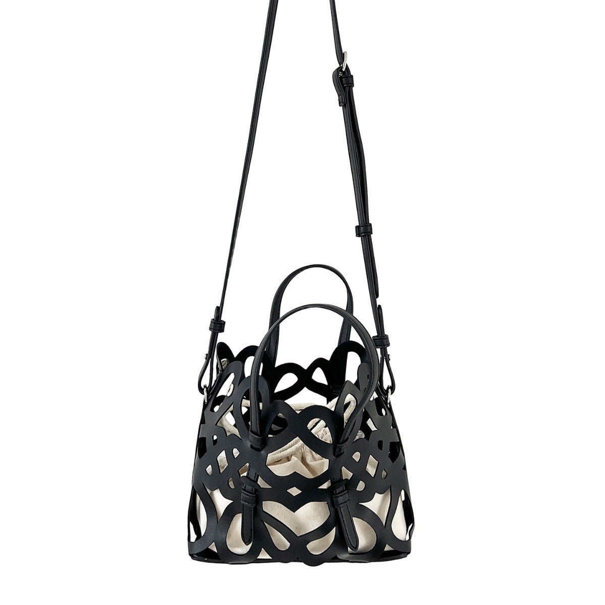 Hollow Heart Cage Tote Bag - Honto Fashion