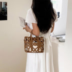 Hollow Heart Cage Tote Bag - Honto Fashion