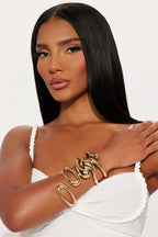 Jude Abstract 3 Piece Bracelet Set - Gold - Honto Fashion