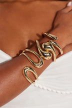 Jude Abstract 3 Piece Bracelet Set - Gold - Honto Fashion