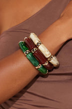 La Isla 3 Piece Bracelet Set - Multi Color - Honto Fashion
