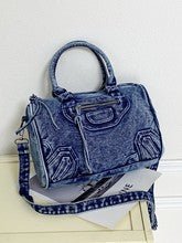 Large Retro Denim Shoulder Bag - Honto Fashion