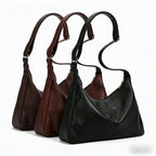 Maillard large hobo shoulder bag for women in black brown and light brown — soft PU leather crossbody bag