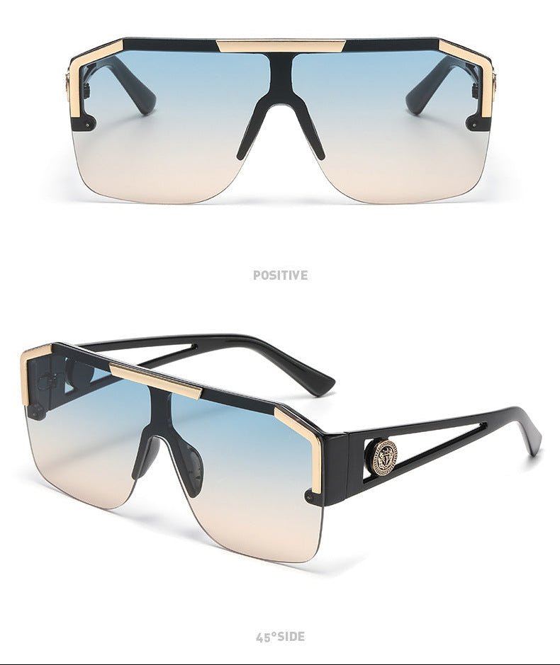 Oversized Shield Square Sunglasses - Honto Fashion