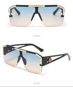 Oversized Shield Square Sunglasses - Honto Fashion