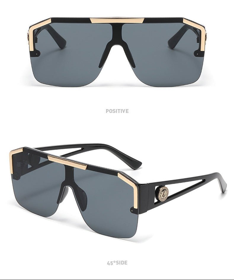 Oversized Shield Square Sunglasses - Honto Fashion