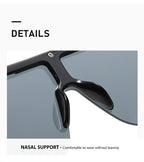 Oversized Shield Square Sunglasses - Honto Fashion