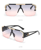 Oversized Shield Square Sunglasses - Honto Fashion