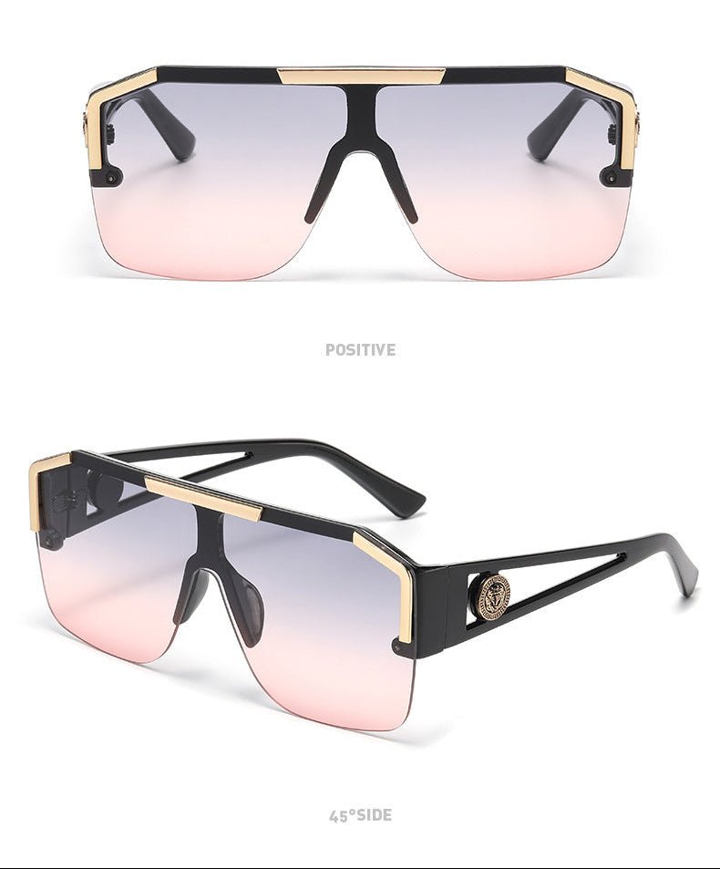 Oversized Shield Square Sunglasses - Honto Fashion